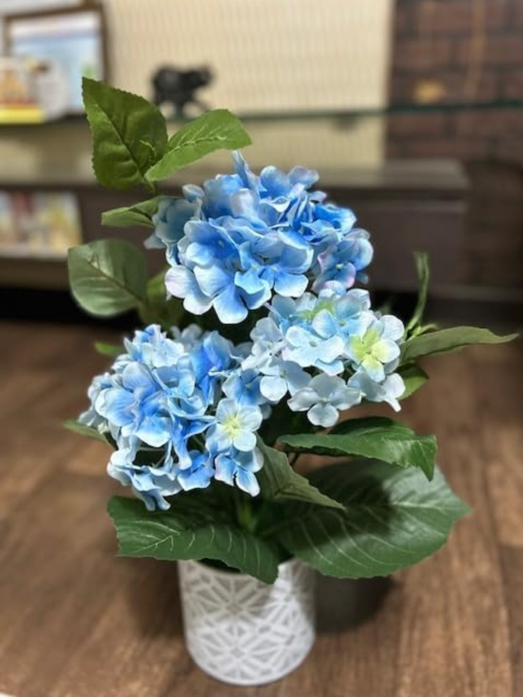 Yarma Artificial Potted Plant, Outdoor/Indoor Artificial Plants & Flowers Plants & Flowers | Decoration (Blue)