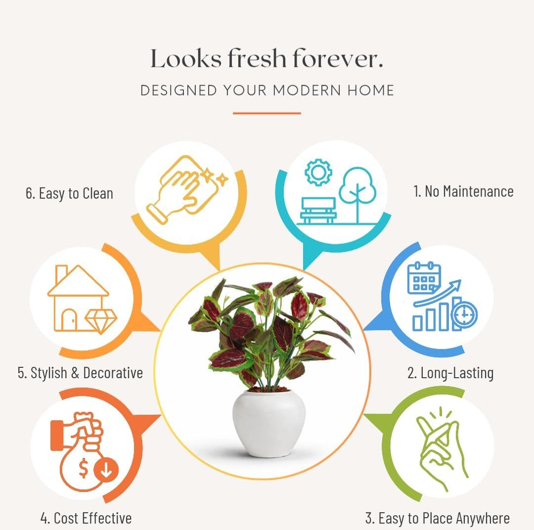 Yarma Artificial Plants: Ideal for Home Office Decor in Bedrooms, Living Rooms, and Balconies