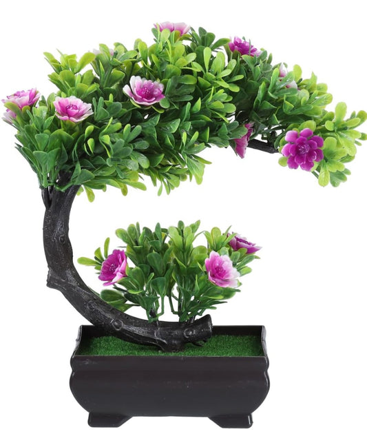 Yarma Artificial Flower with Plastic Pot - Elegant Home and Office Décor for Office Desk, Living Room, Balcony, Bathroom, Wash Basin, Bedroom