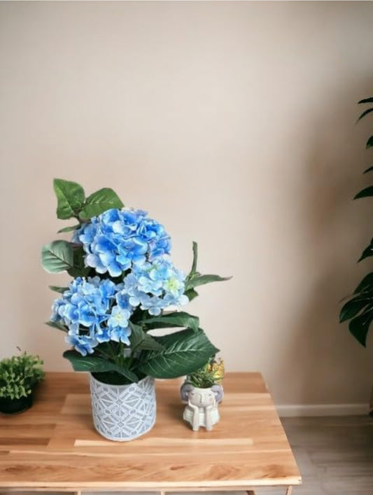 Yarma Artificial Potted Plant, Outdoor/Indoor Artificial Plants & Flowers Plants & Flowers | Decoration (Blue)